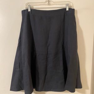 Linen Handmade Studio Adelle mini skirt in charcoal gray